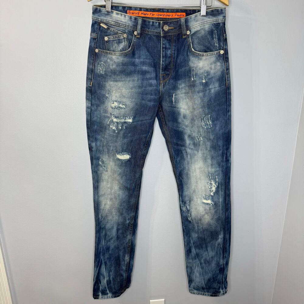 RADIUS Jeans Men’s Distressed  Washed Denim Jeans 90s Y2K Sz 32